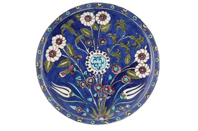 Lot 188 - A THEODORE DECK IZNIK-STYLE POTTERY DISH