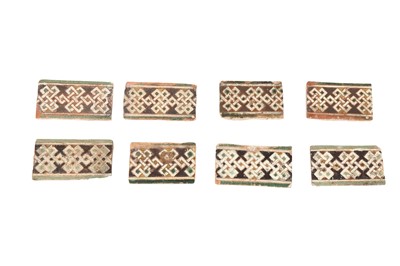 Lot 182 - EIGHT SPANISH ARISTA POTTERY TILES