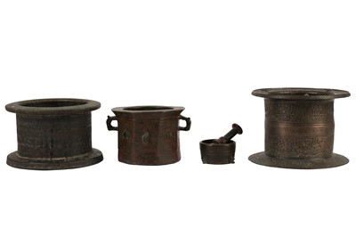 Lot 119a - FOUR BRONZE MORTARS