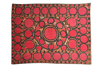 Lot 146 - A LARGE TASHKENT SUZANI