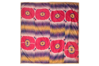 Lot 147 - AN UZBEK IKAT SILK HANGING