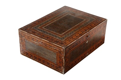 Lot 277 - λ A LARGE MICRO-MOSAIC KHATAMKARI BOX