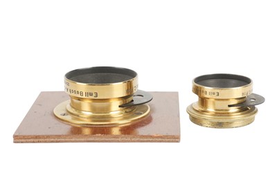 Lot 3 - An Emil Busch Wide Angle Aplanat Ser.C f/16 No. 2 Brass Lens