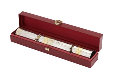Lot 46 - A cased Elizabeth II parcel-gilt sterling silver novelty box, London 1991 by JC (untraced)
