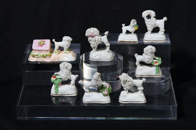 Lot 215 - A Staffordshire toy poodle, circa 1840-50