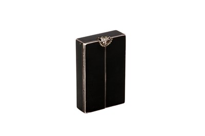 Lot 57 - An early 20th century German Art Deco silver and lacquer compact circa 1925