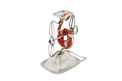 Lot 74 - An Edwardian sterling silver wax jack, Chester 1904 by Stokes & Ireland Ltd
