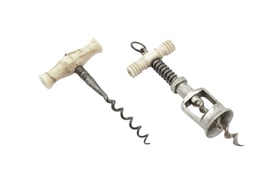 Lot 848 - TWO 19TH CENTURY SCENT BOTTLE CORK SCREWS
