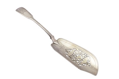 Lot 226 - A William IV sterling silver fish slice, London 1836 by William Eaton