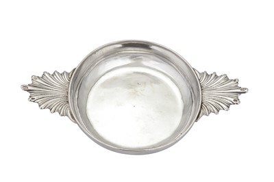 Lot 126 - A Louis XV mid-18th century French provincial silver écuelle base, Dijon 1751-54 possibly by Joseph II Dargent (active 1754-1788)