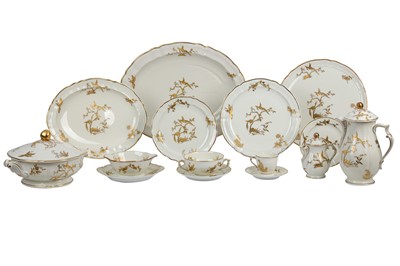 Lot 237 - A Limoges (Bernardaud) porcelain gilt ivory-ground dinner & dessert service