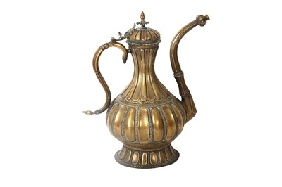 Lot 805 - A LARGE BRASS WATER EWER