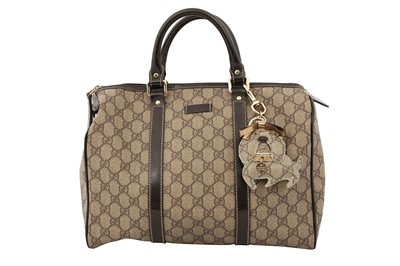 Lot 165 - Gucci Beige Monogram Joy Medium Boston Bag