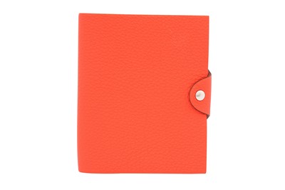 Lot 11 - Hermes Pivione Red Ulysse Togo Porte Aganda PM
