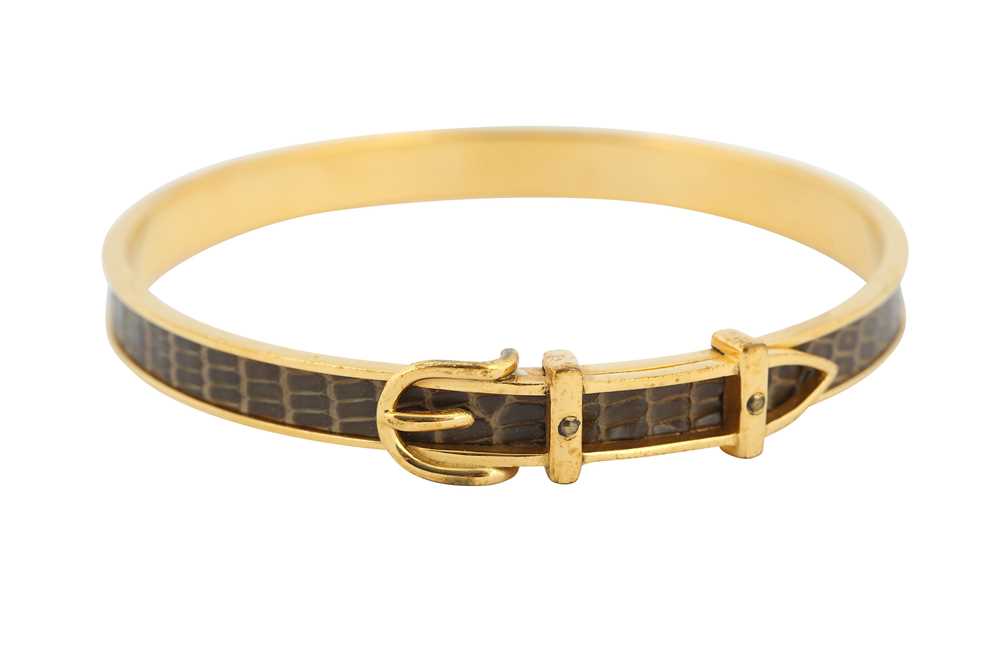 Lot 213 - Hermes Brown Belt Bangle