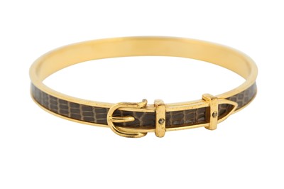 Lot 213 - Hermes Brown Belt Bangle