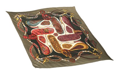Lot 131 - Hermes 'Festival' Plisse Silk Scarf