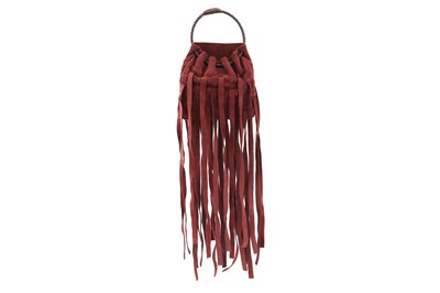 Lot 38 - Bottega Veneta Burgundy Intrecciato Fringe Mini Bag