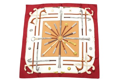 Lot 44 - Hermes 'Cannes et Pommeaux' Silk Scarf