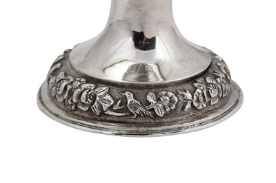 Lot 240 - An early 20th century Iranian (Persian) silver vase, Shiraz circa 1930