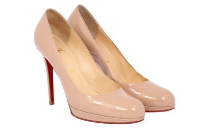 Lot 35 - Christian Louboutin Nude Neofilo Pumps - Size 40.5