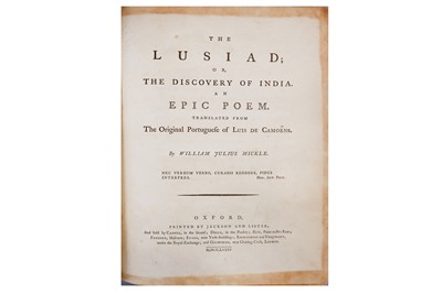 Lot 607 - Camoens (Luis de) & Mickle (William Julius, translator)