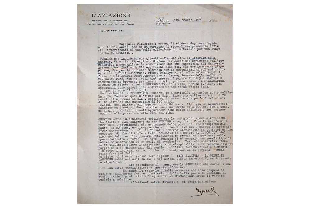 Lot 583 - Italian Aviation.