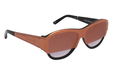 Lot 352 - LINDA FARROW X TODD LYNN ROSE GOLD VISOR SHIELD SUNGLASSES