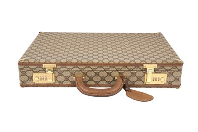 Lot 178 - Gucci Beige Web Monogram Briefcase