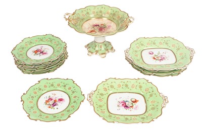 Lot 229 - An early Victorian Ridgeway porcelain dessert service, circa 1840