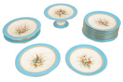 Lot 231 - A 19th century Royal Worcester porcelain dessert service, circa 1883