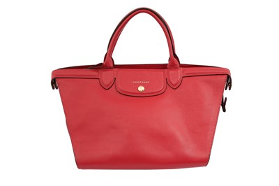 Lot 7 - Longchamp Red Trapeze Bag