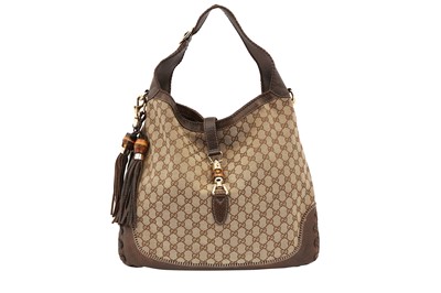 Lot 163 - Gucci Beige Monogram New Jackie Large Hobo