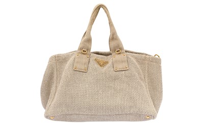 Lot 62 - Prada Greige Shopper Tote