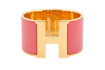 Lot 30 - Hermes Rouge Corail Clic H Extra Large Bracelet