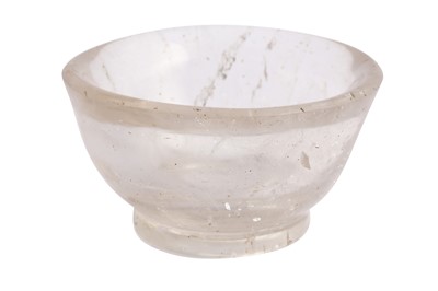 Lot 281 - A CARVED ROCK CRYSTAL BOWL