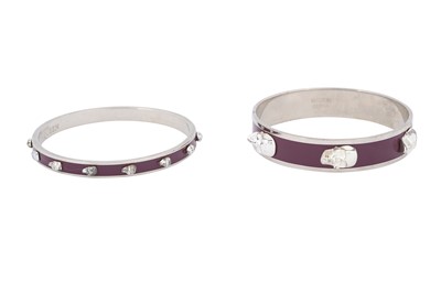 Lot 57 - Alexander McQueen Purple Skull Bangles