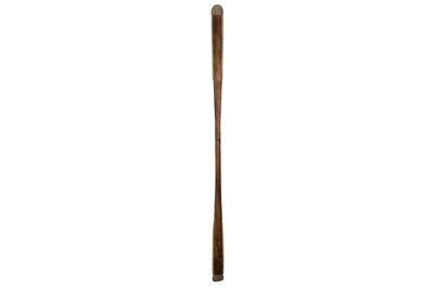 Lot 51 - A RARE DRIFTWOOD AND BONE INUIT PADDLE
