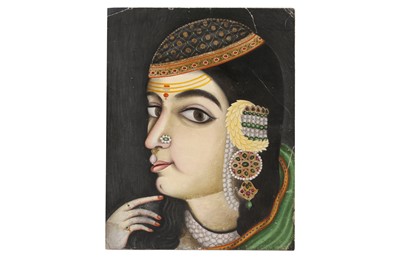 Lot 368 - A PORTRAIT OF A JAIPUR PRINCESS