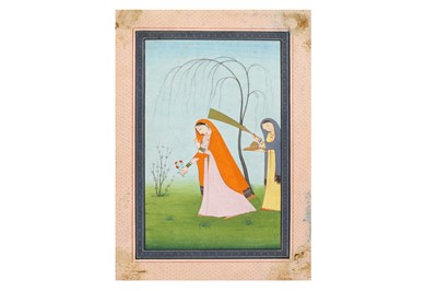 Lot 372 - A PADMINI NAYIKA WITH A BOUQUET OF FLOWERS
