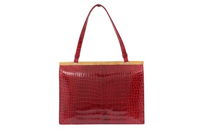Lot 3 - Cartier Cardinal Red Crocodile Bag