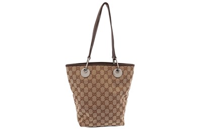 Lot 169 - Gucci Beige Monogram Small Eclipse Tote