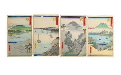 Lot 793 - FOUR WOODBLOK PRINTS BY HIROSHIGE.