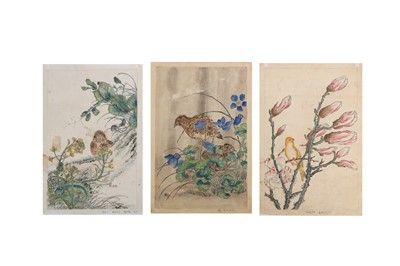 Lot 806 - THREE JAPANESE KACHO-GA.