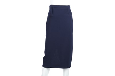 Lot 97 - Roland Mouret Royal Blue Wool Skirt - Size 10