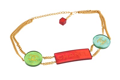 Lot 12 - Chanel Multi-Color Logo Chain Belt