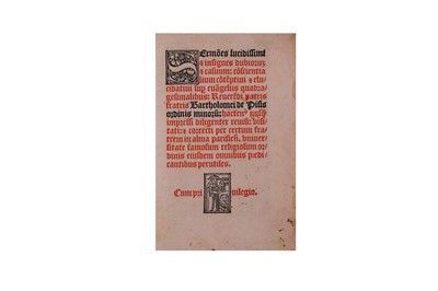 Lot 300 - Albizzi (Bartolomeo) or Bartholomeus, de Pisis