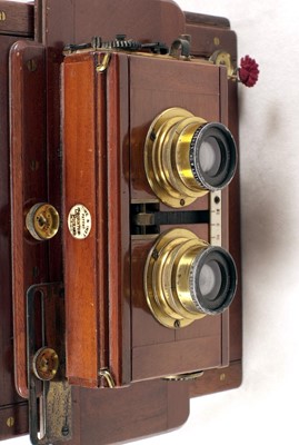 Lot 58 - Sands Hunter Half Plate Stereo Tailboard Camera