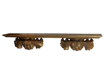 Lot 156 - A GILTWOOD WALL MOUNTED SHELF