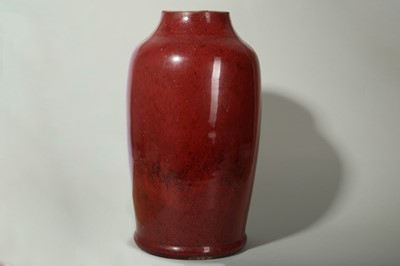 Lot 144 - A LARGE CHINESE COPPER RED-GLAZE VASE.